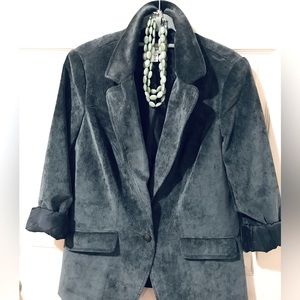 Dark Cedar Green Women’s Blazer with Dark Gold Buttons